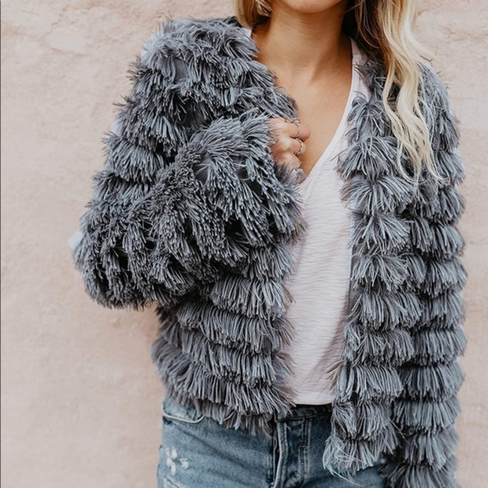 Fantastic Fawn Montana Shaggy Faux Fur Jacket